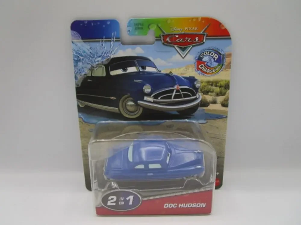 Disney Pixar Cars Doc Hudson Blue to Black Color Changers 2 In 1 Diecast Car